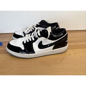 Air Jordan 1 Low SE Concord White Black Patent Leather DV1312-101 Size 11